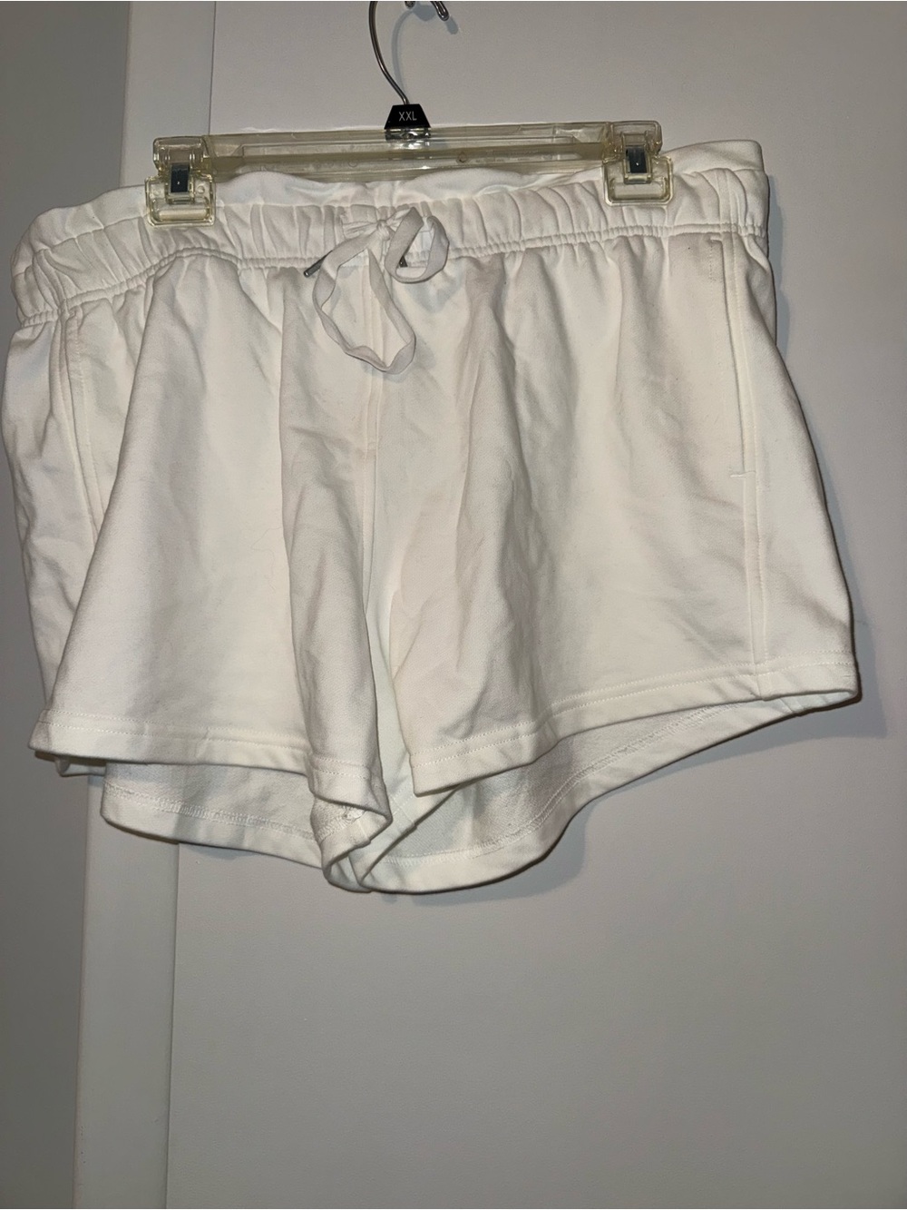 Women's White Drawstring Casual Shorts